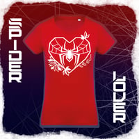 Image 1 of 🔸PRECOMMANDE🔸 T-shirt rouge 🕸️ SPIDER LOVER 🕸️ - adultes 
