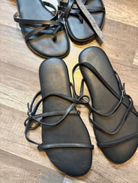 Image 3 of 2 pair of Torrid black sandals 11W