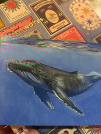 Image 3 of Whale on vintage postcard 
