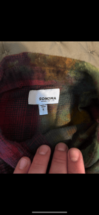 Image of Large Red Half Reverse Flannel