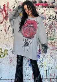 Image 3 of ‘SPIDER CATCHER’ HAND PAINTED LONG SLEEVE T-SHIRT 2XL