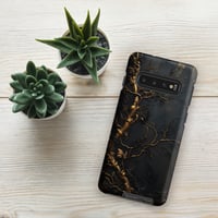 Image 3 of Gold and Black Tattered Texture Gnarled Roots Goth Inspired Tough case for Samsung®