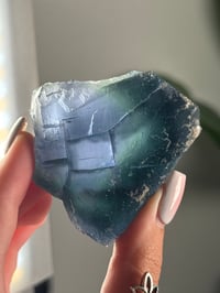 Image 1 of MERMAID BLUE CUBIC FLUORITE WITH INCREDIBLE ZONING -FUJIAN CHINA- I