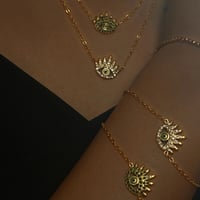 Image 2 of Protecting Eye Bracelet white stones 