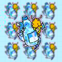 Ramune Dragon Glitter Vinyl Sticker