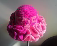 Image 4 of Steelers x Breast Cancer Xtra Ruffled Hat