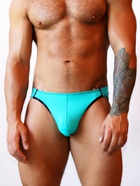 Image 1 of THE CAPSULE THONGSTRAP SUIT Blue/Pink