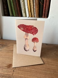 Image 1 of Amanita muscaria Greeting Card