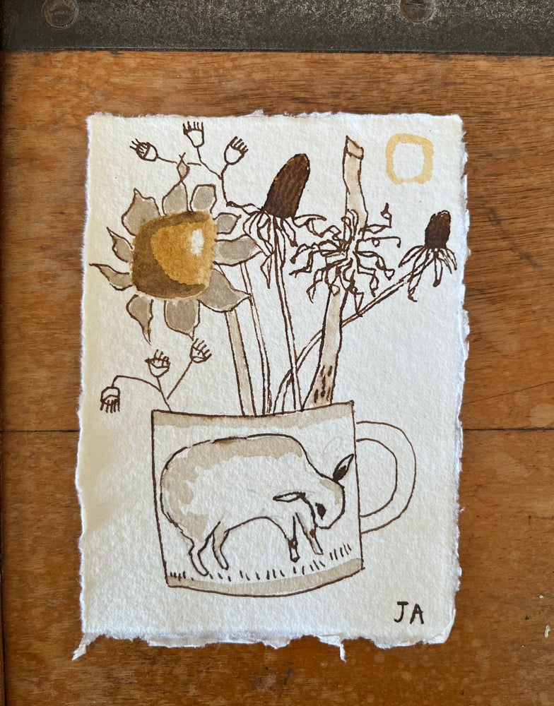 Image of Sheep mug and stems 