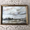 Watercolour Landscape On Rag Paper in an antique frame