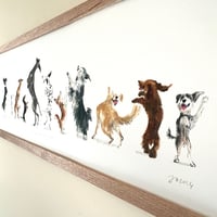 Image 1 of Eleven Dancing Dogs - 70x25cm Giclee Print