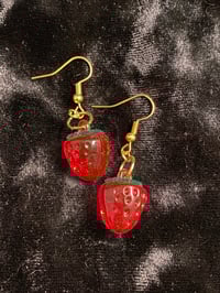 Transparent Strawberry Earrings