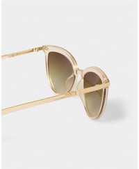 Image 4 of KATIE LOXTON Ravello Round Cat-Eye Sunglasses in Nude Transparent 