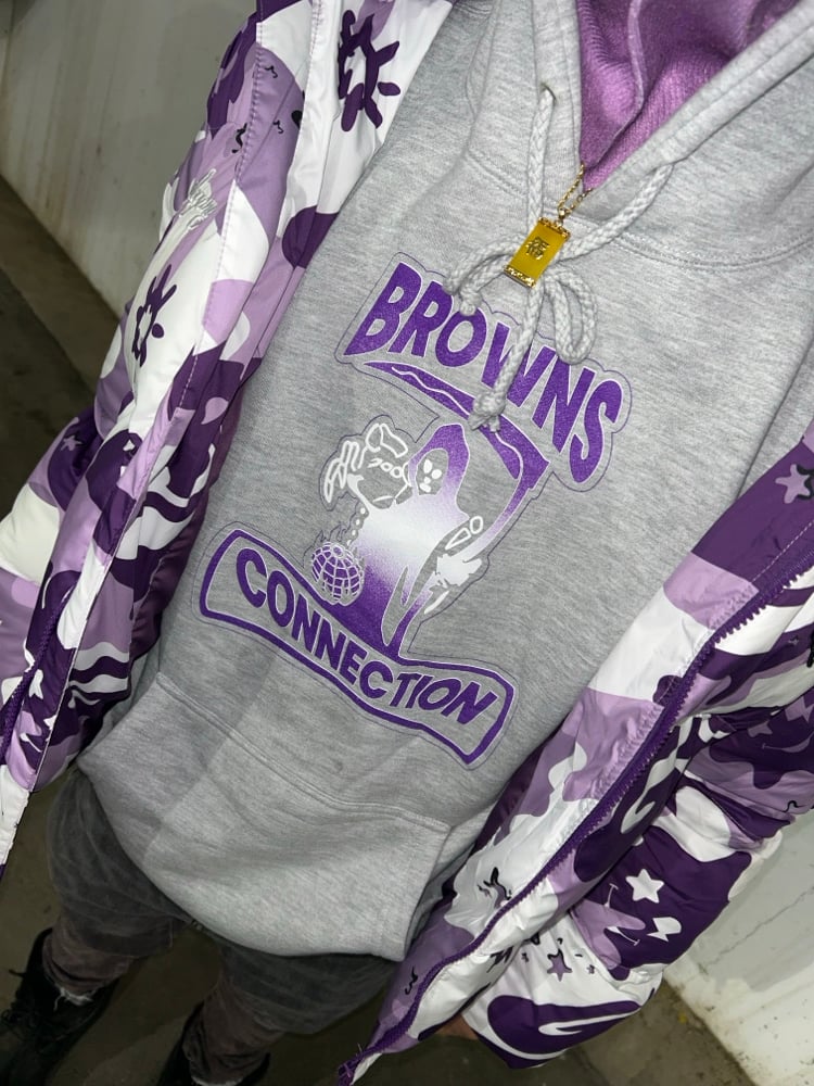 Image of HYPNOTIZED WORLD HOODIE (PURPLE)