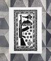 Afghan War Rug Linoprint 