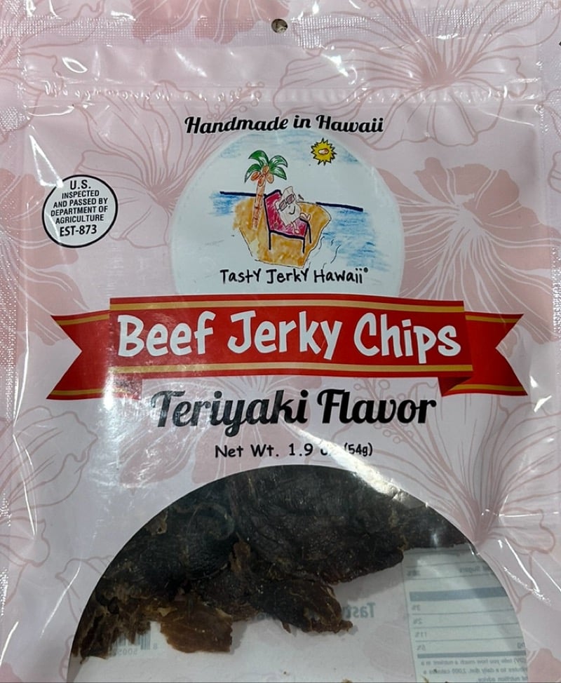 Image of Crispy beef jerky Teriyaki flavor  chips