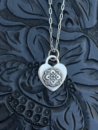 Image 1 of Heart and Flower Pendant