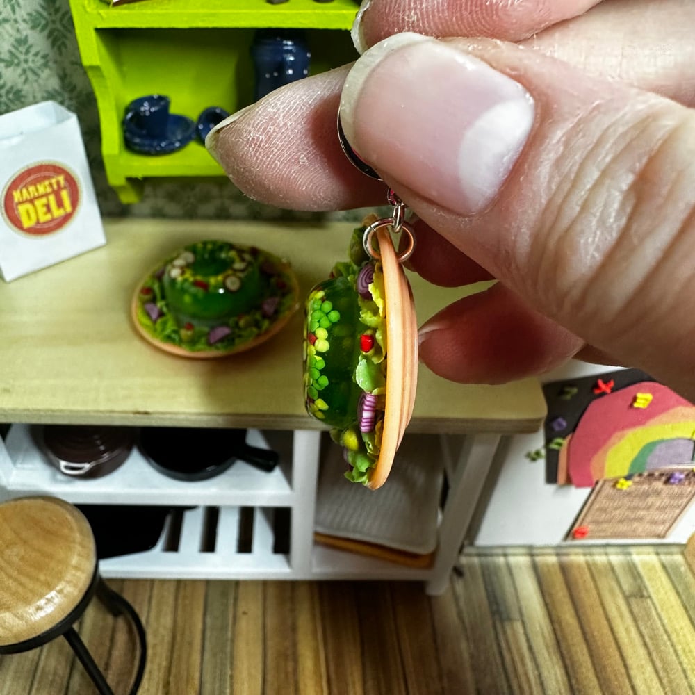 Image of Raddish, Peas, and Carrots Gelatin Earrings