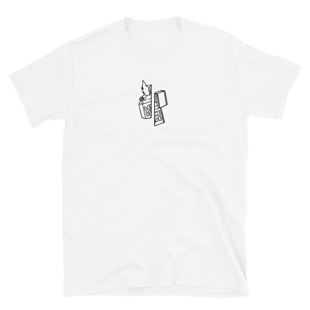 Image of LIGHTER LOGO SPLIT TEE - WHITE