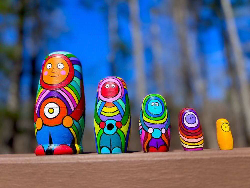 Image of Matryoshka Russian Nesting Dolls Handpainted Yo-Yoists
