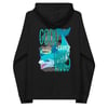Unisex eco raglan hoodie - Dolphin w/ Good Vibes