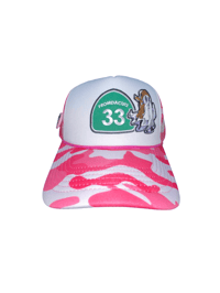 Pink and White Camo Trucker Hat 