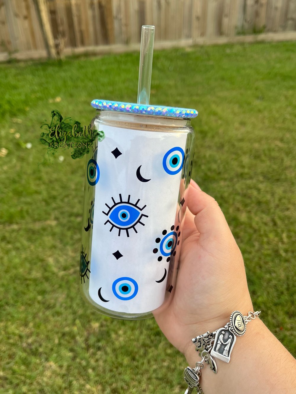 Evil Eye Glass Cup