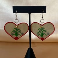 Image 2 of Corn Love Earrings (red)