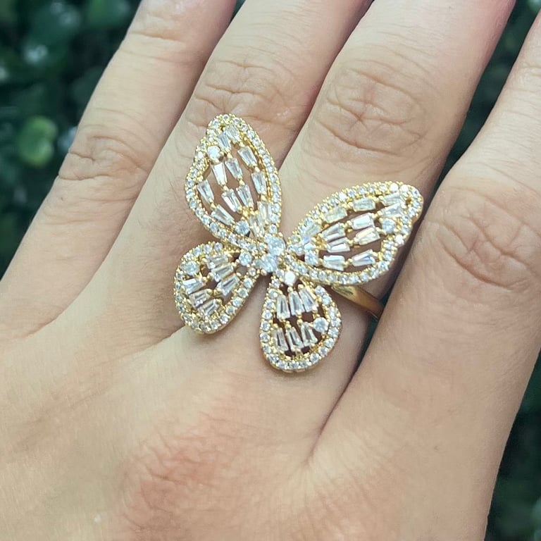 jumbo butterfly cz ring  Image 3