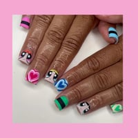 PowerPuffGirls Cartoon Nails