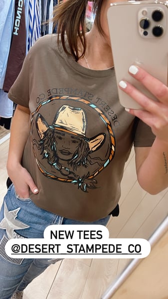 Image of Desert Stampede Co Cowgirl Tee _M_choc