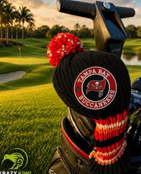 Image 3 of Tampa Bay Buccaneers custom Golf Club Cover hand knit logo NFL fan  gift