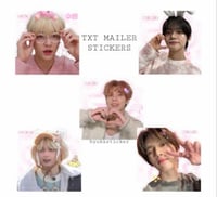 Txt: Pink Mailer Stickers