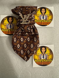 Image 2 of Custom Necktie Short LV Brown