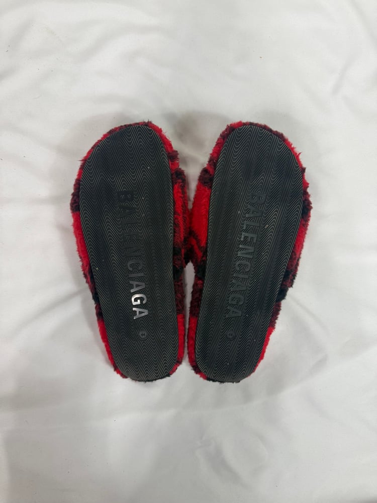 Image of Balenciaga Sherling Fur Slides