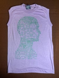 Image 5 of 80's Sportwear ISAAC ASIMOV lavender sleeveless medium tee