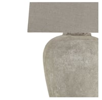 Image 2 of Athena Aged Stone Tall Table Lamp With Linen Shade