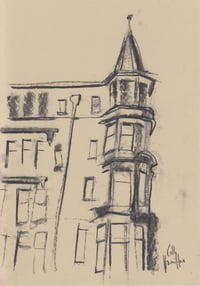 Tenements, Hyndland - Charcoal On Paper