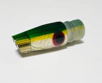 9+ STANDARD CUT 4 HOLE TWO TONE (GREEN YELLOW / MEXICAN EKG)