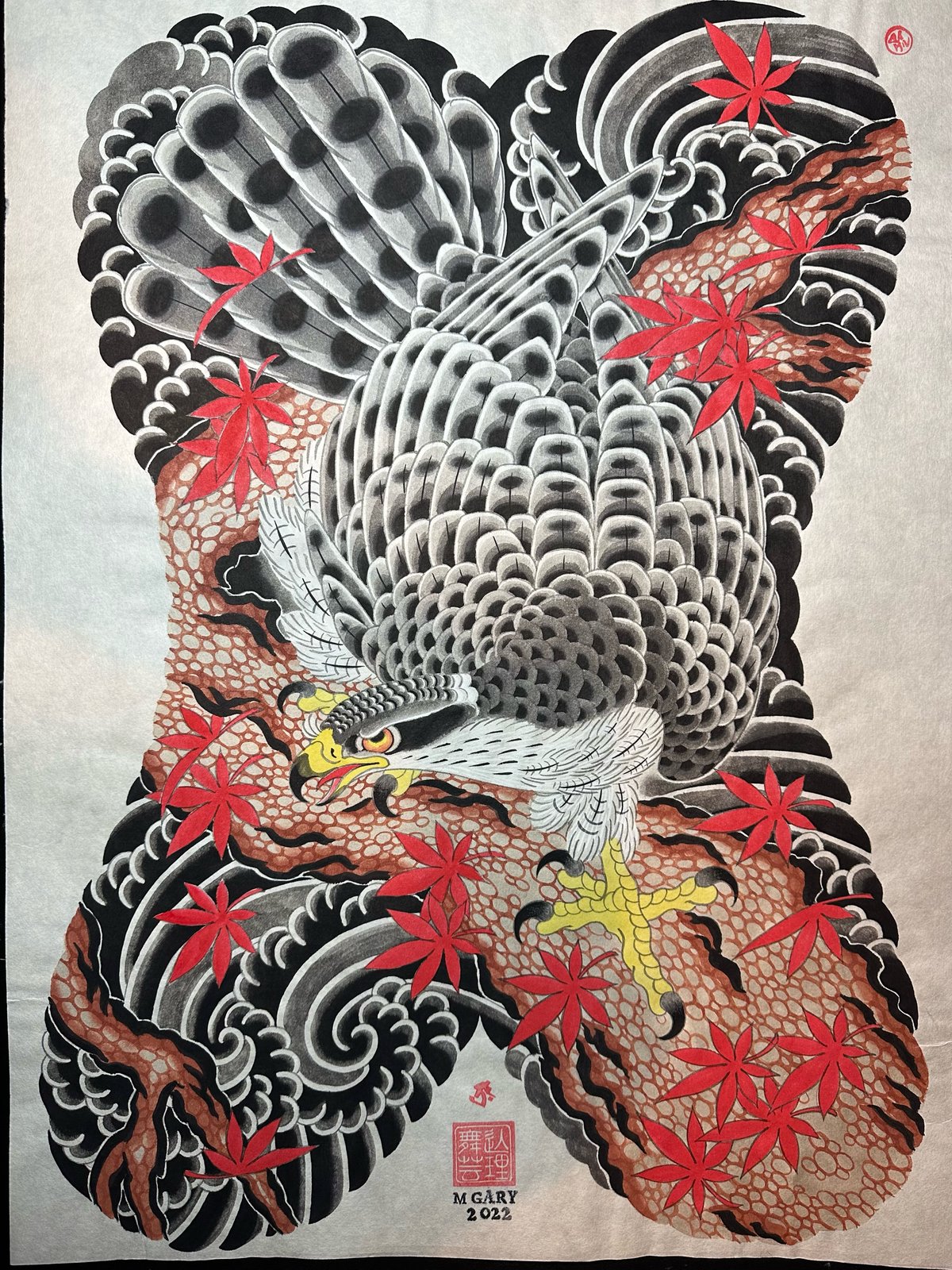 Image of Original Painting Hawk