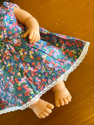 Image of Liberty Dress To Suit 38cm Miniland Doll - Organic Wiltshire