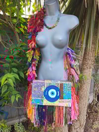 Image 4 of FRILL body cross Sari bag with ruffle -large detachable strap- Protection Eye 2