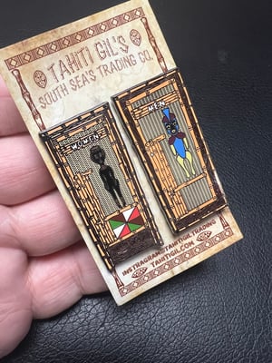 Image of Disneyland Classic “Tiki Room Bathrooms” Enamel Pin Set