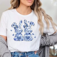 Blue Floral Bunny Tee   