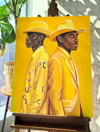 Image 1 of “Golden Silence” Original Canvas 24x30in