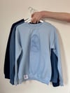 embroided lissajous sweater, light blue