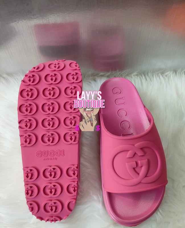 Pink GG Platform Sandals Layys Closet