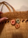 1960s raffia beach tote and matching hat