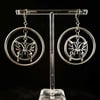 butterfly double o-ring earrings