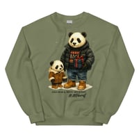 Image 2 of HOLIDAY GOGO BEAR -Black Coat Light Unisex Sweatshirt (see color options)